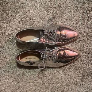 GIANNI BINI Chrome Loafers Size 8.5
